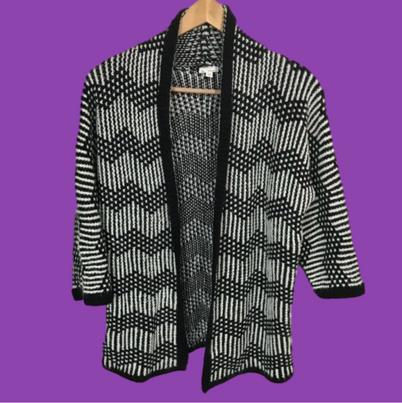 Gap | open front cardigan black & white M - Picture 1 of 4